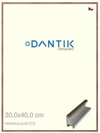 DANTIK frame 30 × 40, ALU profile 7273 Wenge veneer plexi clear - Photo Frame