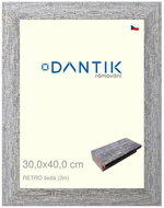 DANTIK frame 30 × 40, RETRO grey plexi clear - Photo Frame