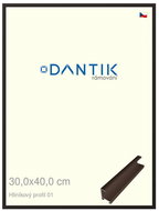 DANTIK frame 30 × 40, ALU profile 7001 Brown matt plexi clear - Photo Frame