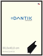 DANTIK frame 30 × 40, ALU profile 7022 Black matt plexi clear - Photo Frame