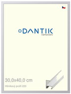 DANTIK frame 30 × 40, ALU profile 6220 White matt plexi clear - Photo Frame