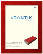 DANTIK frame 30 × 40, RETRO red plexi clear - Photo Frame