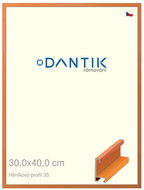 DANTIK frame 30 × 40, ALU profile 6035 veneer coloured orange plexi clear - Photo Frame