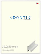 DANTIK frame 30 × 40, ALU profile 6030 veneer white plexi clear - Photo Frame