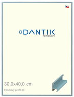 DANTIK frame 30 × 40, ALU profile 6030 veneer coloured blue pastel plexi clear - Photo Frame