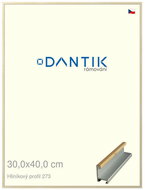 DANTIK frame 30 × 40, ALU profile 7273 Maple veneer plexi clear - Photo Frame