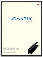 DANTIK frame 30 × 40, ALU profile 7269 Black matt plexi clear - Photo Frame