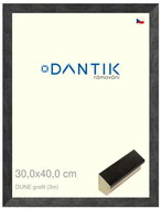 DANTIK frame 30 × 40, DUNE graphite plexi clear - Photo Frame