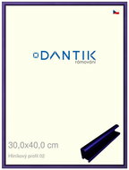 DANTIK frame 30 × 40, ALU profile 7002 blue Azur matt plexi clear - Photo Frame