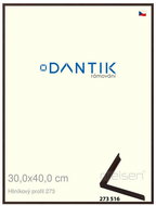DANTIK frame 30 × 40, ALU profile 7273 Wenge veneer dark plexi clear - Photo Frame
