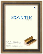 DANTIK frame 30 × 40, TOOTH small gold black plexi clear - Photo Frame
