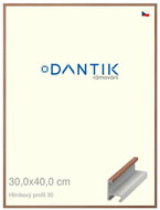 DANTIK frame 30 × 40, ALU profile 6030 Walnut veneer lacquer matt plexi clear - Photo Frame