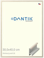 DANTIK frame 30 × 40, ALU profile 6035 Ivory veneer plexi clear - Photo Frame