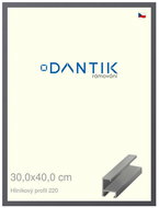 DANTIK frame 30 × 40, ALU profile 6220 Steel plexi clear - Photo Frame