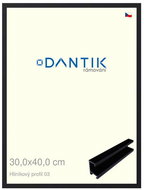 DANTIK frame 30 × 40, ALU profile 7003 Black matt plexi clear - Photo Frame