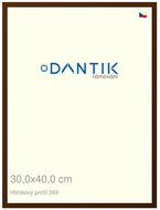 DANTIK frame 30 × 40, ALU profile 7269 Brown umber polished plexi clear - Photo Frame