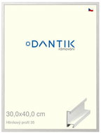 DANTIK frame 30 × 40, ALU profile 6035 white veneer plexi clear - Photo Frame