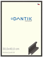 DANTIK frame 30 × 40, ALU profile 6035 veneer black plexi clear - Photo Frame