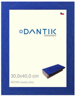 DANTIK frame 30 × 40, RETRO blue plexi clear - Photo Frame