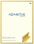 DANTIK frame 30 × 40, ALU profile 6035 Veneer coloured yellow citrus plexi clear - Photo Frame