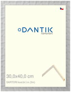 DANTIK frame 30 × 40, SARTORI bone. white. l. m plexi clear - Photo Frame