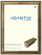 DANTIK frame 30 × 40, TRITON white bronze plexi clear - Photo Frame
