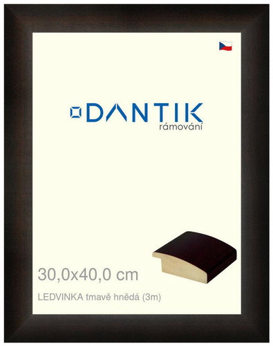 DANTIK frame 30 × 40, LEDVINKA dark brown plexi clear - Photo Frame - Main image
