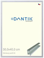DANTIK frame 30 × 40, ALU profile 7003 Silver matt plexi clear - Photo Frame