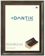 DANTIK frame 30 × 40, Ferrosa graphite plexi clear - Photo Frame