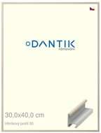 DANTIK frame 30 × 40, ALU profile 6030 veneer slovnovy bone plexi clear - Photo Frame