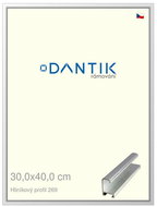 DANTIK frame 30 × 40, ALU profile 7269 Silver glossy plexi clear - Photo Frame