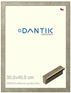 DANTIK frame 30 × 40, GRAFIC silver high plexi clear - Photo Frame