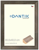 DANTIK frame 30 × 40, Lauren grey silver plexi clear - Photo Frame