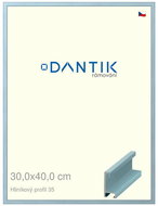 DANTIK frame 30 × 40, ALU profile 6035 veneer coloured blue pastel plexi clear - Photo Frame