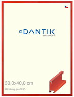 DANTIK frame 30 × 40, ALU profile 6035 veneer coloured red cherry plexi clear - Photo Frame