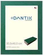 DANTIK frame 30 × 40, RETRO green plexi clear - Photo Frame