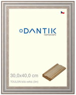 DANTIK frame 30 × 40, TOULON white large plexi clear - Photo Frame