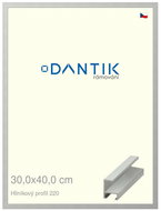 DANTIK frame 30 × 40, ALU profile 6220 Silver matt plexi clear - Photo Frame