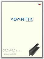 DANTIK frame 30 × 40, ALU profile 7269 Grey glossy plexi clear - Photo Frame