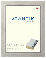 DANTIK frame 30 × 40, CARRARA White plexi clear - Photo Frame