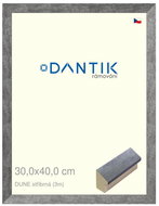 DANTIK frame 30 × 40, DUNE silver plexi clear - Photo Frame
