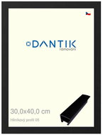 DANTIK frame 30 × 40, ALU profile 7005 Black matt plexi clear - Photo Frame