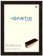 DANTIK frame 30 × 40, TECHNO wenge plexi clear - Photo Frame