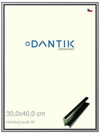 DANTIK frame 30 × 40, ALU profile 7002 Grey glossy plexi clear - Photo Frame