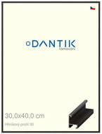DANTIK frame 30 × 40, ALU profile 6030 veneer black plexi clear - Photo Frame