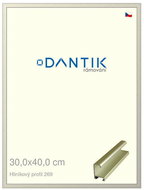 DANTIK frame 30 × 40, ALU profile 7269 gold matt plexi clear - Photo Frame