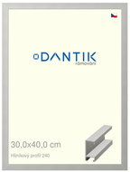 DANTIK frame 30 × 40, ALU profile 6240 Silver matt plexi clear - Photo Frame