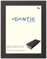 DANTIK frame 30 × 40, RETRO dark grey plexi clear - Photo Frame