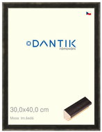 DANTIK frame 30 × 40, Mosa dark grey plexi clear - Photo Frame