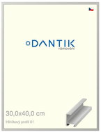 DANTIK frame 30 × 40, ALU profile 6001 Silver matt plexi clear - Photo Frame